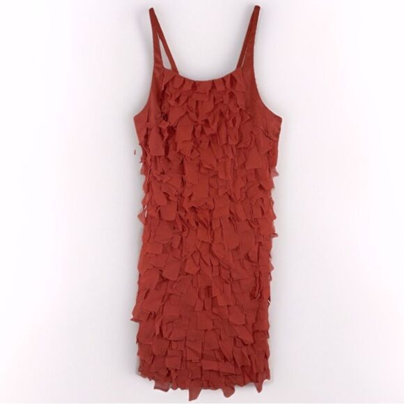 Aidan Mattox Dresses & Skirts - AIDAN MATTOX LADIES DRESS 4 RED SILK FLAPPER FRINGE MINI COCKTAIL DATE LOVE